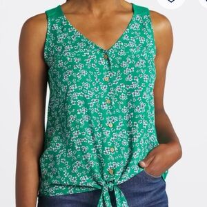 Stitch Fix: Bendry mixed material tie-front blouse.